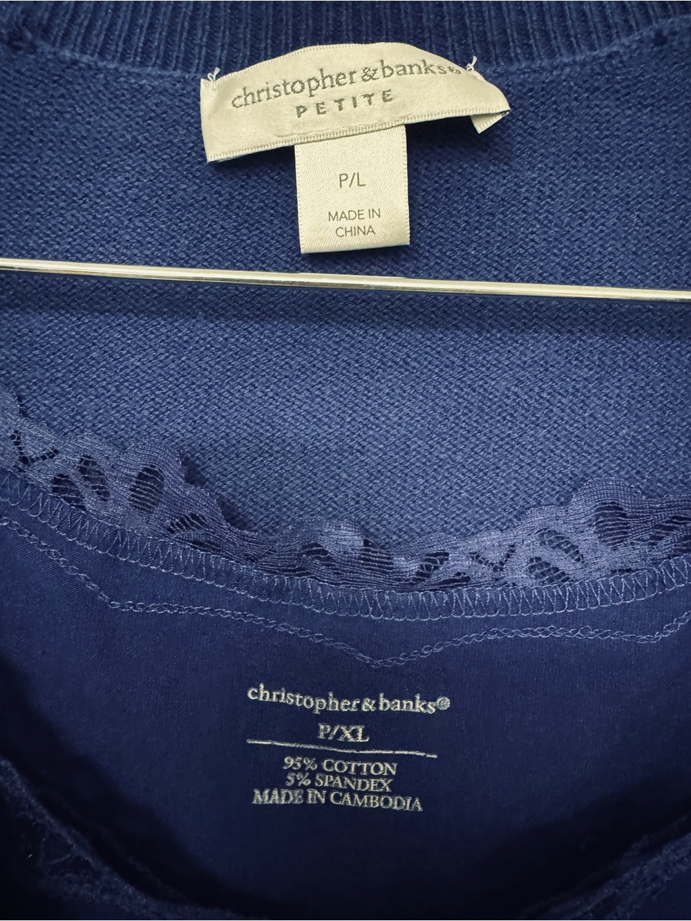 Christopher & Banks Deep Purple Two Piece Sweater Tank Top Set. - Picture 2 of 6